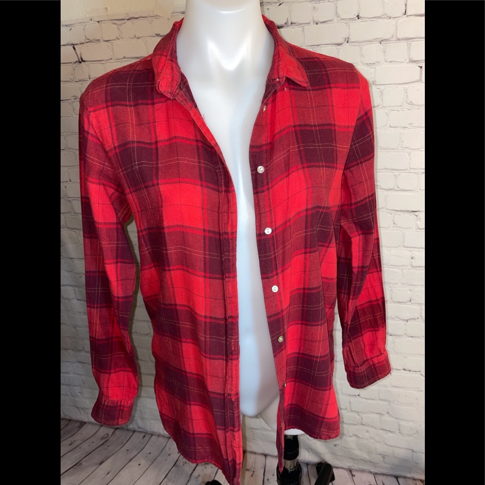 H&M red flannel shirt size 4
